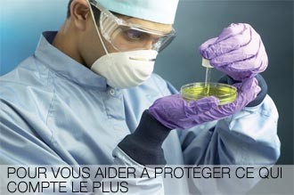 Sicherheit, Handschuhe, Brillen und Reinigung
